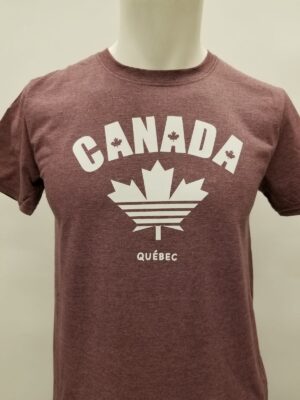 T 314 - SPORTY WHITE - Burgundy Heather