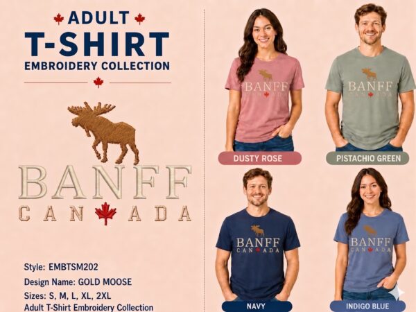 Gold Moose Banff Embroidery