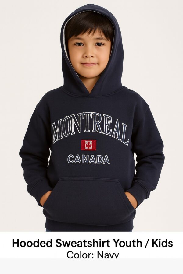 Navy Authentic Flag Youth Hoodie