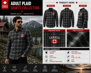 Authentic Flag Canada Black