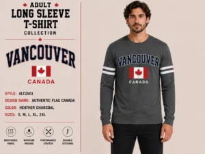 Authentic Flag Canada Vancouver Charcoal