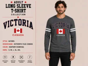 Authentic Flag Canada Victoria Charcoal