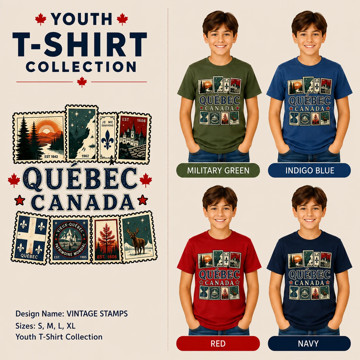 Vintage Stamps Quebec